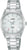 Silberfarbene Lorus Solararmbanduhr mit rundem Zifferblatt und 3 Zeigern