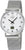 Master Time Damenuhr silbernes Meshband, weißes Zifferblatt, Analogzeiger und Digitalanzeige