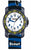 Jungen Lernuhr mit blauem Silikonarmband und gelb akzentiertem Zifferblatt