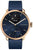 Withings ScanWatch Hybrid-Smartwatch mit blauem Armband und roségoldenem Gehäuse