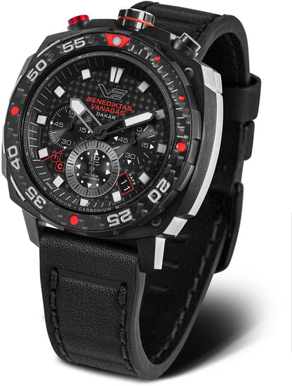 Vostok Europe Benediktas Vanagas Dakar VK67-650J740 Herren Uhr • Quarz Chronograph • Titan & Mineralglas