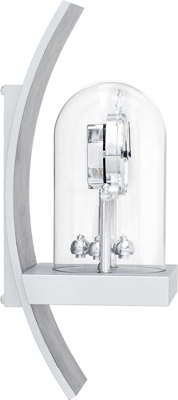 AMS Wanduhr 40x16x17 cm Holz • Elegantes Drehpendel • Hochwertiges Holzgehäuse