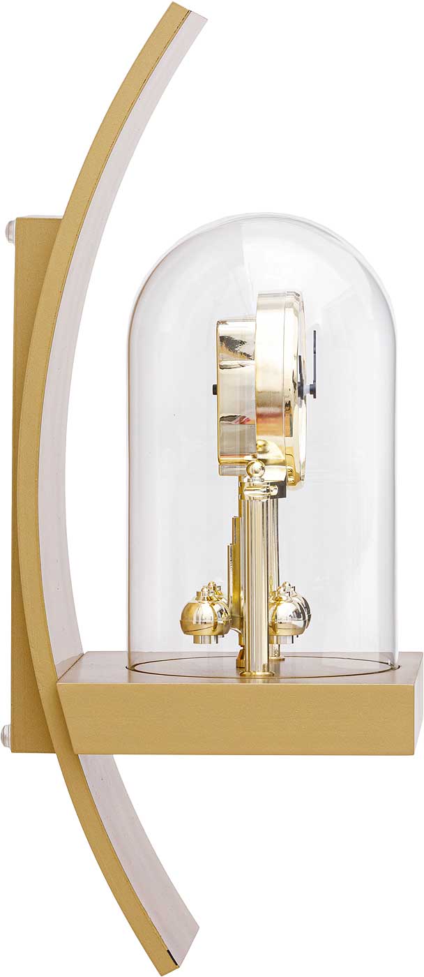 AMS Wanduhr 40x16x17 cm Holz • Drehpendel • Quarzwerk