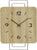AMS Wanduhr 42x30x5 cm Holz • Quarz Uhrwerk • Modernes Design
