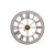 Wanduhr mit Metallgehäuse, kupferfarbenen Zeigern und rundem Ziffernring
