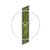 Wanduhr mit Holzrahmen, vertikaler Moos-Einlage, weißem Ziffernring und Zeigern