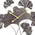 AMS Design W9704 Wanduhr • Ginkgo Metall-Design • Quarzwerk