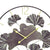 AMS Design W9704 Wanduhr • Ginkgo Metall-Design • Quarzwerk
