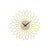 Runde Wanduhr mit goldener Blütenumrandung und Glaszifferblatt, AMS, analog