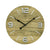 Runde Wanduhr mit Holz-Optik-Ziffernplatte, anthrazit Zeigern und Metallziffern