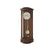 Wanduhr mit rundem Ziffernblatt und goldfarbenem Pendel im Nussbaum-Holzgehäuse