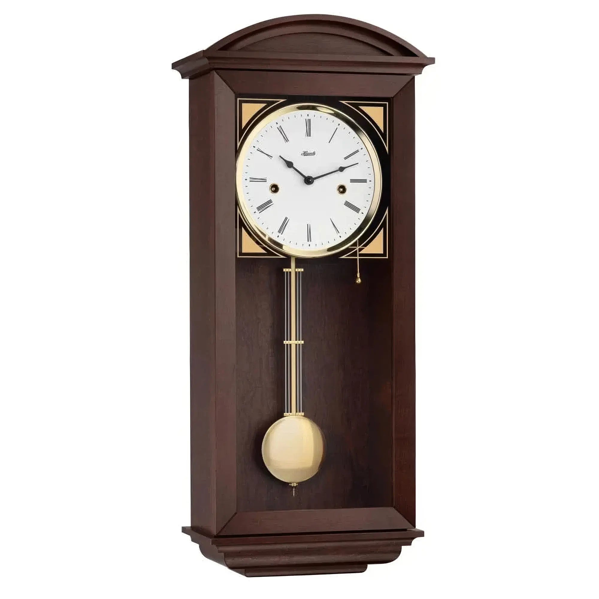 Hermle Wanduhr 64x27,5x15 cm Holz • Halbstundenschlag • Geräuscharm