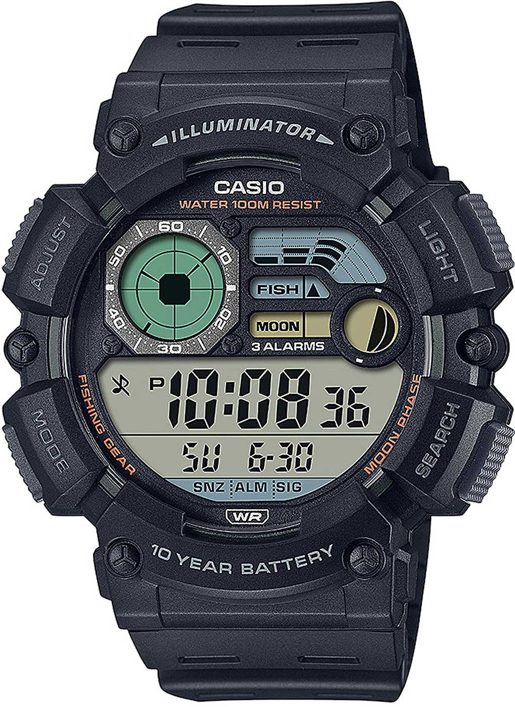 Casio Collection WS-1500H-1AVEF Uhr • Angelfunktion • 100m Wasserdicht