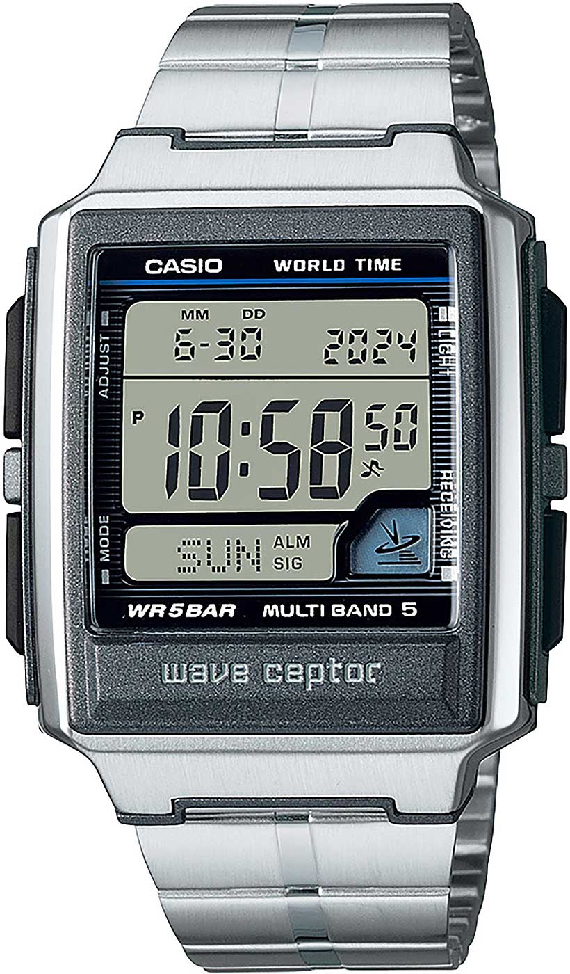 Casio Wave Ceptor WV-59RD-1AEF Uhr • Funkuhr • Edelstahl-Milanaiseband