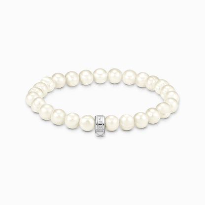 Thomas Sabo Bead-Armband Modell: X0293-082-14-L19 mit weißen Süßwasserzuchtperlen und ringförmiger Öse für Charms #1