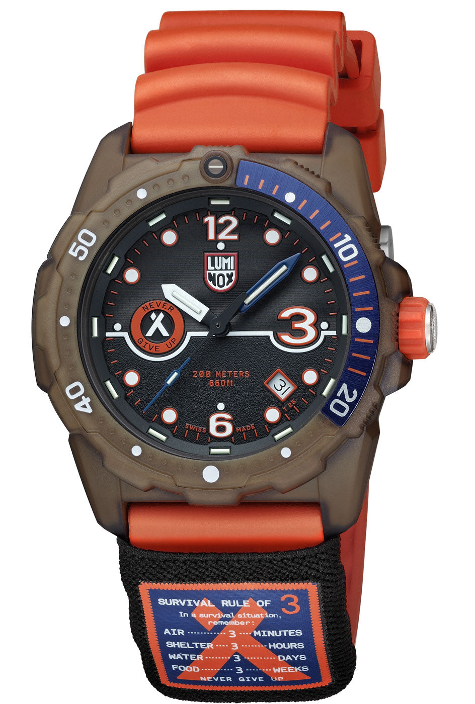Luminox Bear Grylls SURVIVAL Land 3710 XB.3716 Herren Uhr • LLT Leuchttechnologie • Saphirglas