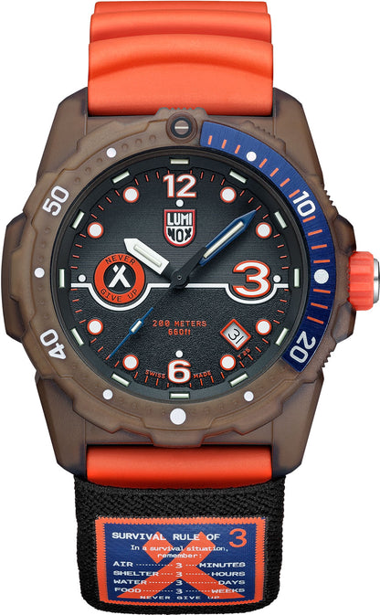 Luminox Bear Grylls SURVIVAL Land 3710 XB.3716 Herren Uhr • LLT Leuchttechnologie • Saphirglas