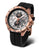 Herrenuhr Vostok Europe Almaz mit roségoldfarbener Lünette und schwarzem Silikonband