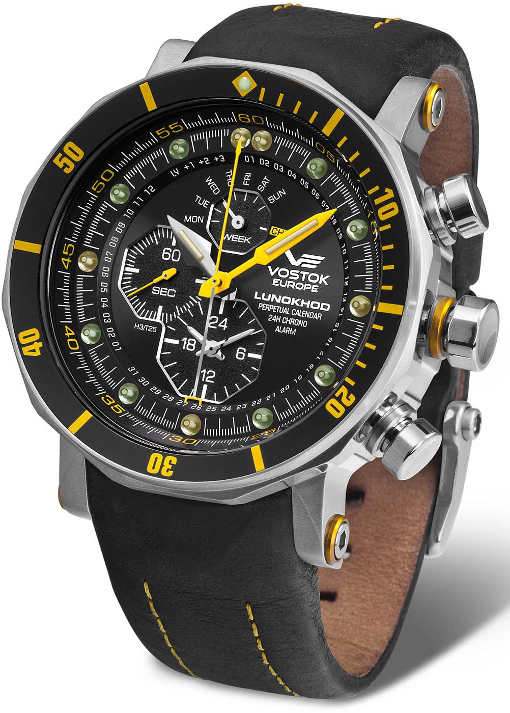Herrenuhr Chronograph Multifunktionsuhr Outdooruhr Sportuhr - Serie: Lunokhod 2 - Vostok Europe Modell: YM86-620A505