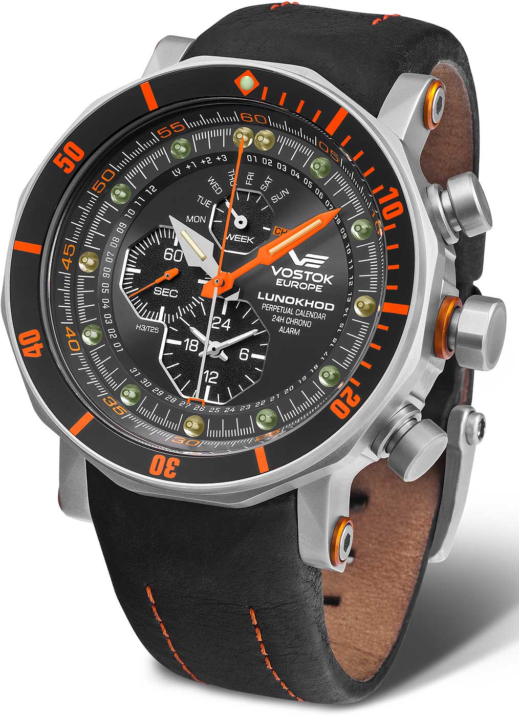 Vostok Europe Lunokhod YM86-620A506 Herren Uhr • Quarz • Tritium-Beleuchtung