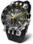 Vostok Europe Herrenuhr mit schwarzem Zifferblatt, gelbem Tauchring und schwarzem Armband