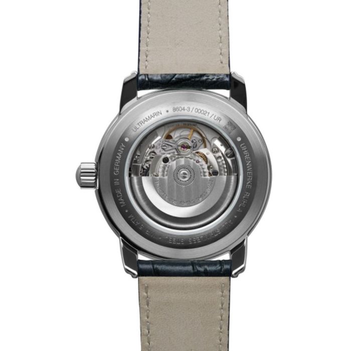 Herrenuhr Automatik, blaues Zifferblatt, Edelstahl - Zeppelin Modell: 8604-3