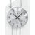 AMS Wanduhr mit rundem Zifferblatt, schwarzen Zeigern und klarer Glasabdeckung