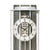 Nahaufnahme: Regulator-Wanduhr mit großem Zifferblatt und sichtbarem Uhrwerk hinter Glas