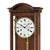 Wanduhr-Zifferblatt: Nussbaumgehäuse, weißes Zifferblatt mit arabischen Ziffern und Zeigern