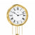 Messing-Wanduhr mit weißem Zifferblatt, schwarzen Zeigern und römischen Zahlen