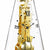 Tischuhr-Zifferblatt mit römischen Zahlen und goldfarbenem mechanischem Uhrwerk