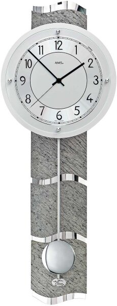 Wanduhr Funk-Pendeluhr Aluminium-Zifferblatt - AMS Modell: 5216