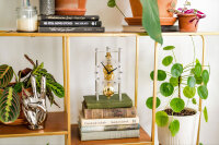 Tischuhr Aluminium Skelettuhrwerk - Hermle Modell: 23022-X40721