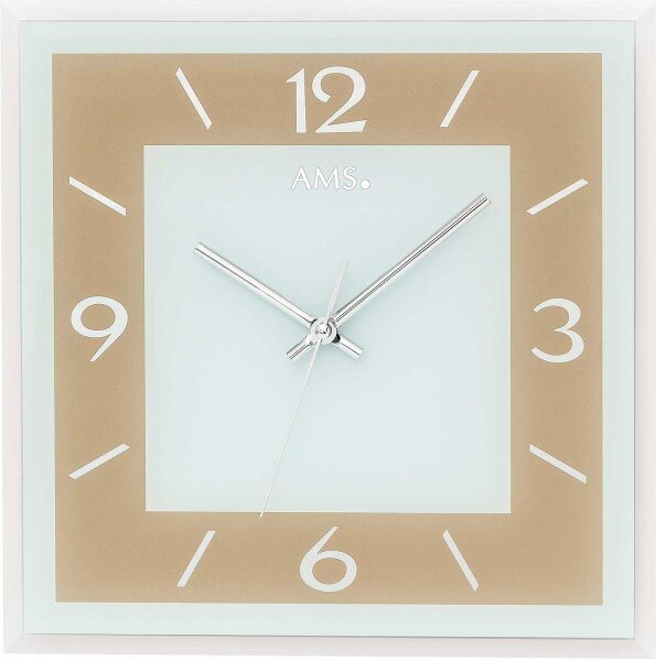 Wanduhr modern 30 x 30 x 3 cm - AMS Modell: 9574