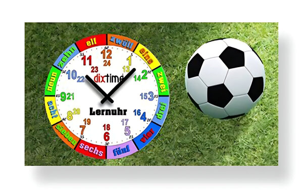 moderne Wanduhr in 3-D-Optik Lernuhr - Dixtime Modell: 3D-0435