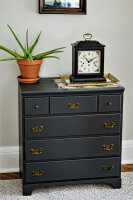 mechanische Tischuhr - Vintage Schwarz - Hermle Modell: 22915-V80340