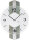 moderne Wanduhr mit Silberantik-Auflage - AMS Modell: 9677