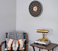 moderne Wanduhr, braun - Hermle Modell: 30102-002100