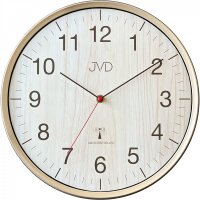 Wanduhr mit Funkuhrwerk und Holzoptik Zifferblatt - JVD...