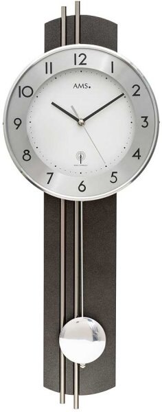 Funkpendeluhr Modern Anthrazit - AMS Modell: 5266A