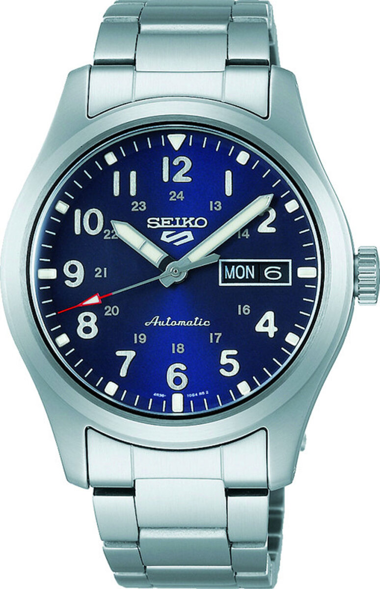 Seiko Srpg29K1 Herrenuhr | Automatik | blaues Zifferblatt | Edelstahlgehäuse 39 mm | Datums- und Wochentagsanzeige