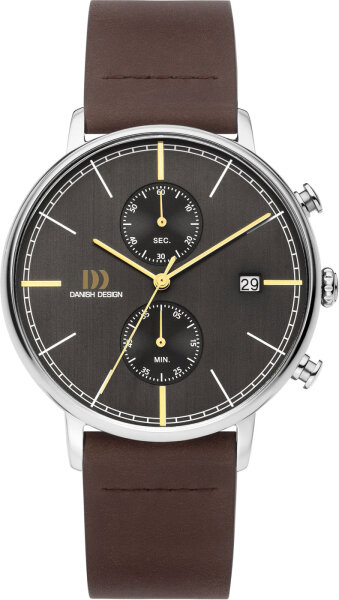 Herrenchronograph Lederband, Datum - Danish Design Modell: 3314668