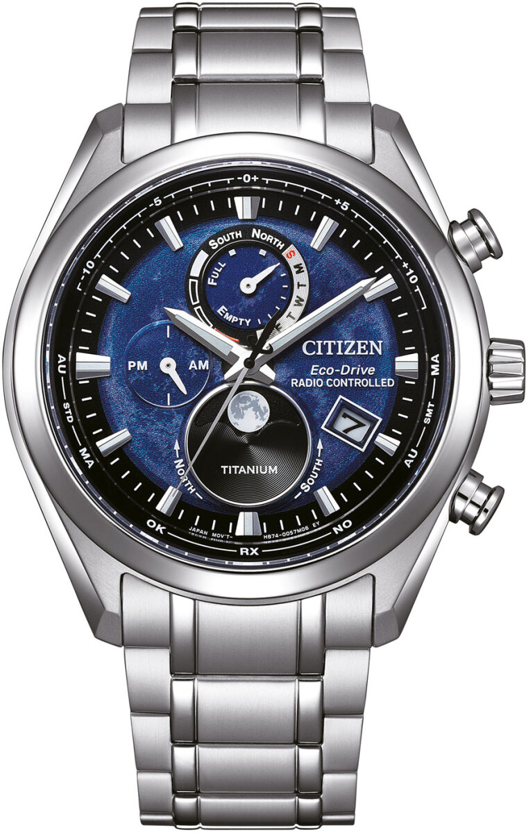 Citizen Herrenuhr BY1010-81L | Lichtbetriebene und funkgesteuerte Uhr | Mondphase | Elegant