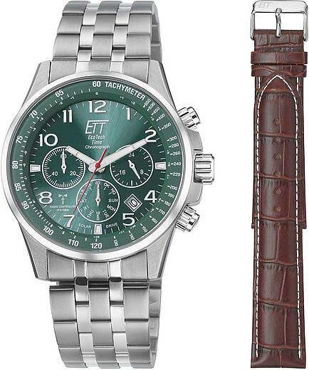 Herrenuhr mit Funk-Solaruhrwerk - Eco Tech Time Modell: EGS-11611-82MS