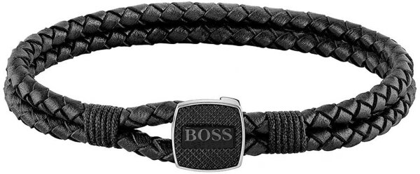 Boss Jewelry 1580047M Armband aus Leder - schwarz