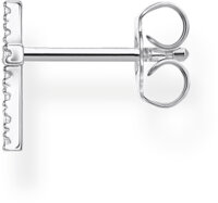 Einzel Ohrstecker Kreuz mit Zirkoniabesatz - 925er...