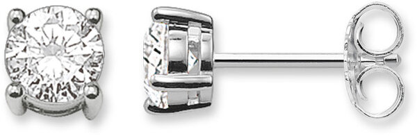 Ohrstecker mit weißem Stein - 925 Sterlingsilber