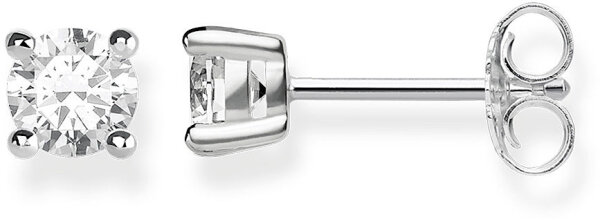 Ohrstecker mit weißem Stein - 925 Sterlingsilber