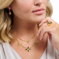 Kollier Royalty Stern & Mond - 750 Gelbgold Vergoldung