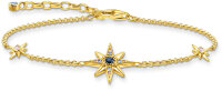 Armband Royalty Stern mit Steine - 750 Gelbgold Vergoldung